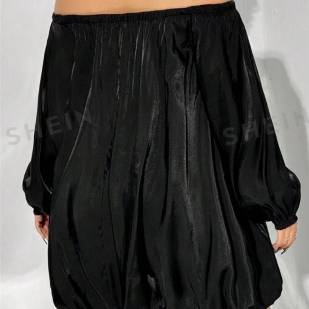 Ballon Style Off Shoulder Dress